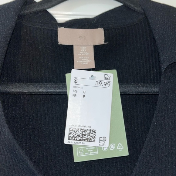 Black Button Down Sweater - Picture 2 of 2